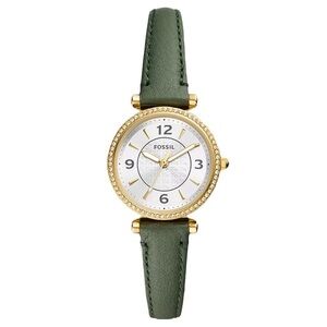 Fossil Women's Green and Gold Watch